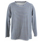 T-Shirt mit blauen Streifen langarm warm gr. 54 