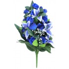 Künstlicher Blumenstrauß blau-weiß BL-18406