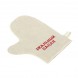 Handschuh für Sauna aus Filz mit Stickerei "Real'nyj pacan", weiß