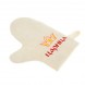 Handschuh für Sauna aus Filz mit Stickerei "Königin", weiß