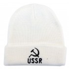 Шапка белая "USSR" 