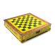 Шахматный набор ручной работы, деревянный ящик 43,5x43,5x8,5 см с 32 китайскими фигурами, желтый